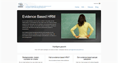 Desktop Screenshot of evidencebasedhrm.be